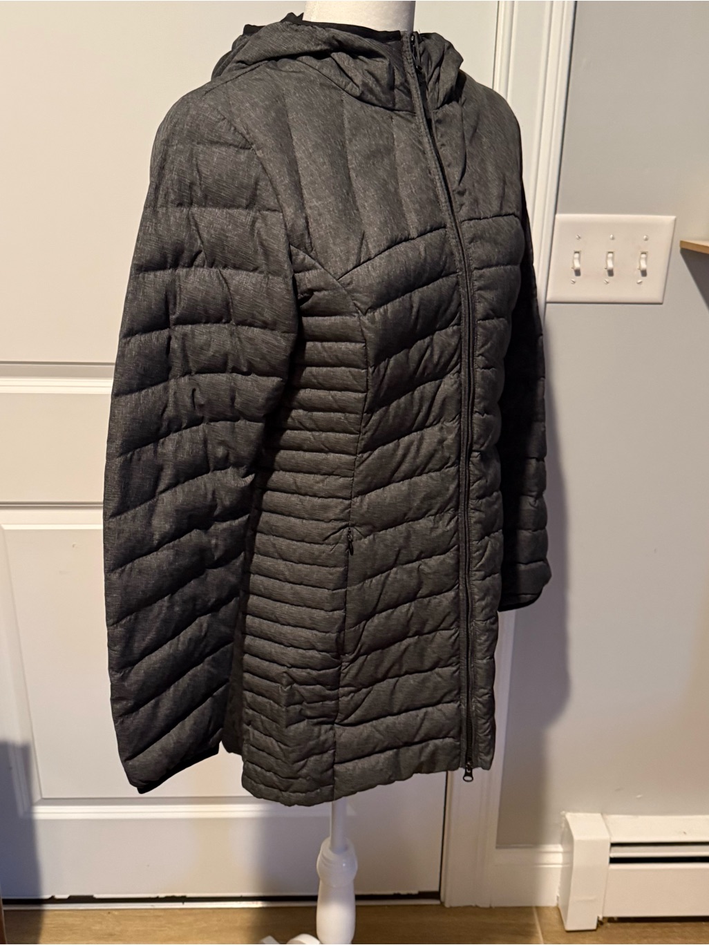 Eddie Bauer Women's Astoria Hooded Down Parka Charcoal Gray
